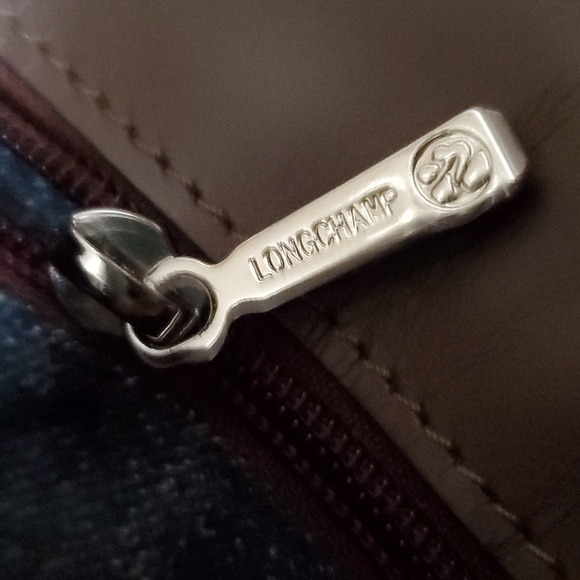 Longchamp Roseau Brown Croc Embossed Leather Bag - Picture 7 of 13